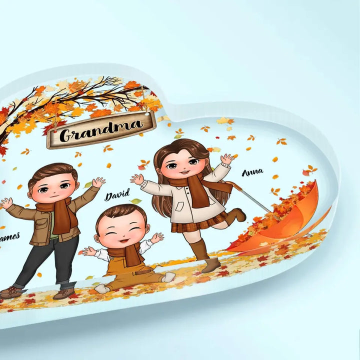 Personalized Custom Heart-shaped Acrylic Plaque - Mother's Day Gift For Mom, Grandma - Love Being Called Grandma