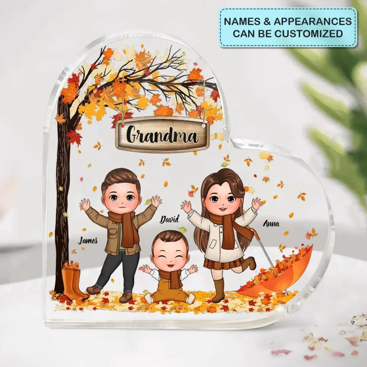 Personalized Custom Heart-shaped Acrylic Plaque - Mother's Day Gift For Mom, Grandma - Love Being Called Grandma