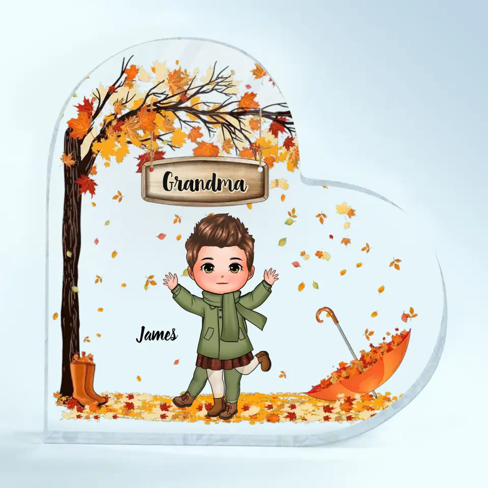 Personalized Custom Heart-shaped Acrylic Plaque - Mother's Day Gift For Mom, Grandma - Love Being Called Grandma