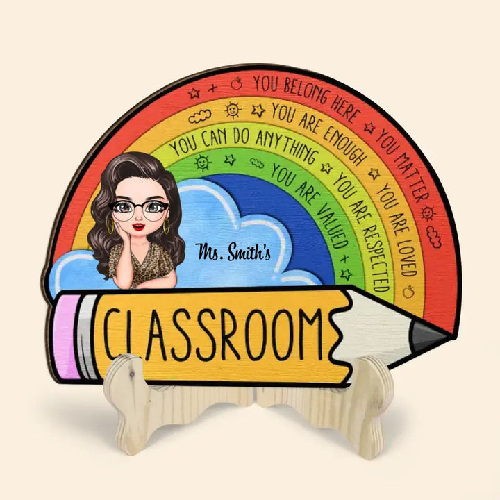 Personalized Custom 1 Layer Wooden Sign - Birthday, Teacher's Day Appreciation Gift For Teacher - In My Class