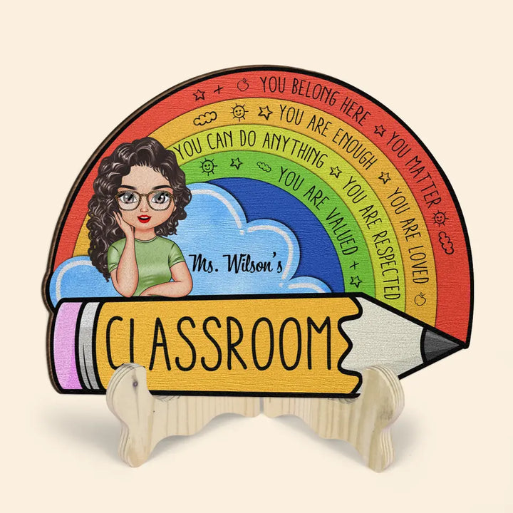 Personalized Custom 1 Layer Wooden Sign - Birthday, Teacher's Day Appreciation Gift For Teacher - In My Class