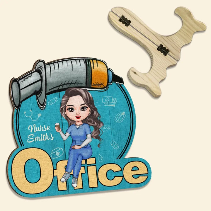 Personalized Custom 1 Layer Wooden Sign - Nurse's Day, Appreciation Gift For Nurse - My Office