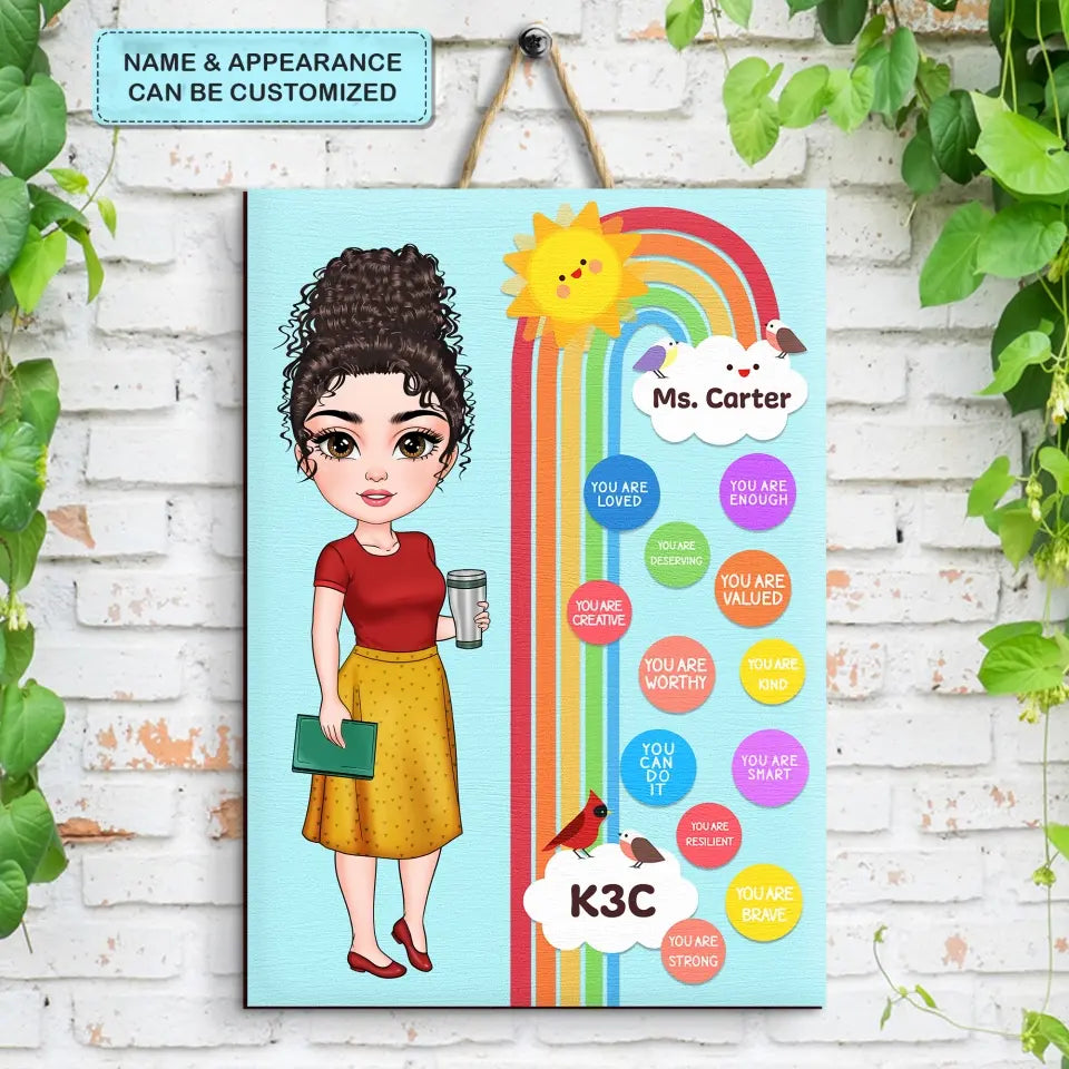 Personalized Custom Door Sign - Teacher's Day, Appreciation Gift For Teacher - Students In My Class