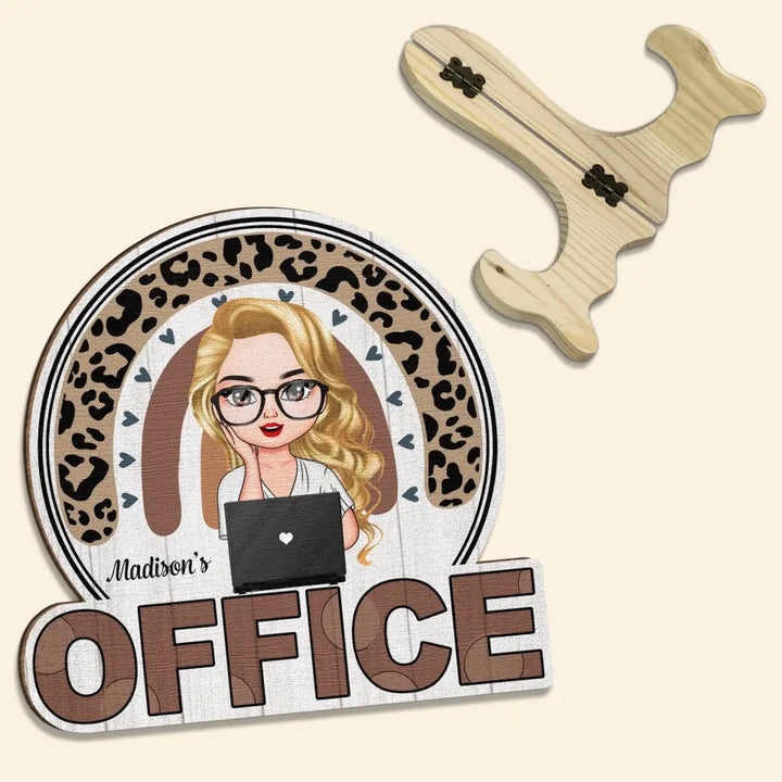 Personalized Custom 1 Layer Wooden Sign - Birthday Gift For Office Staff, Colleague - My Office