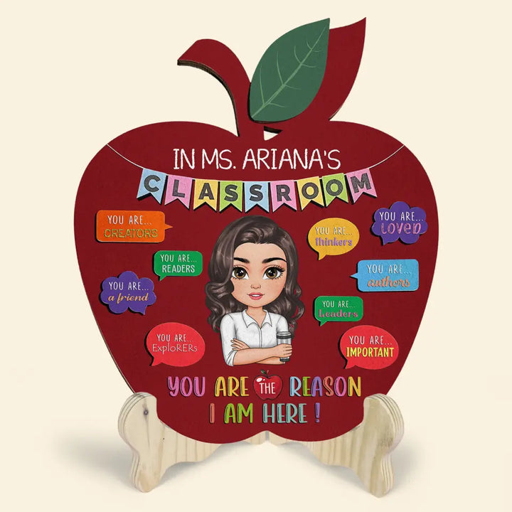 Personalized Custom 1 Layer Wooden Sign - Teacher's Day, Birthday Gift For Teacher - In This Class You Are Loved