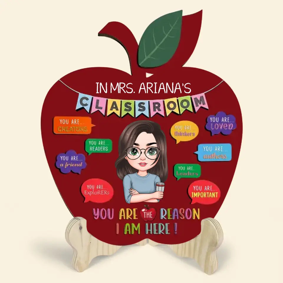 Personalized Custom 1 Layer Wooden Sign - Teacher's Day, Birthday Gift For Teacher - In This Class You Are Loved