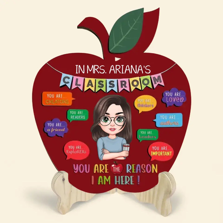 Personalized Custom 1 Layer Wooden Sign - Teacher's Day, Birthday Gift For Teacher - In This Class You Are Loved