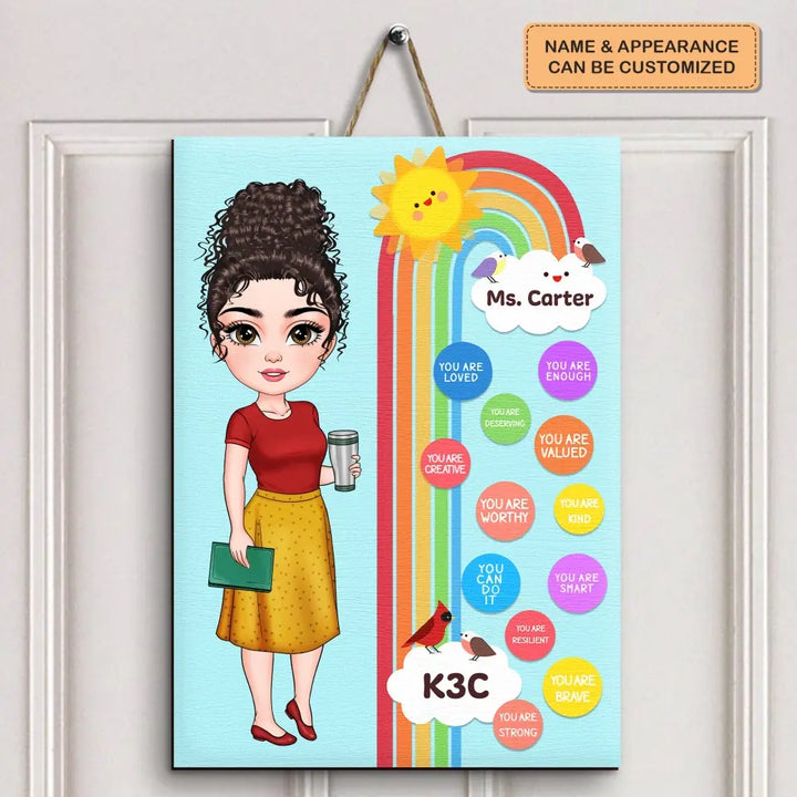 Personalized Custom Door Sign - Teacher's Day, Appreciation Gift For Teacher - Students In My Class