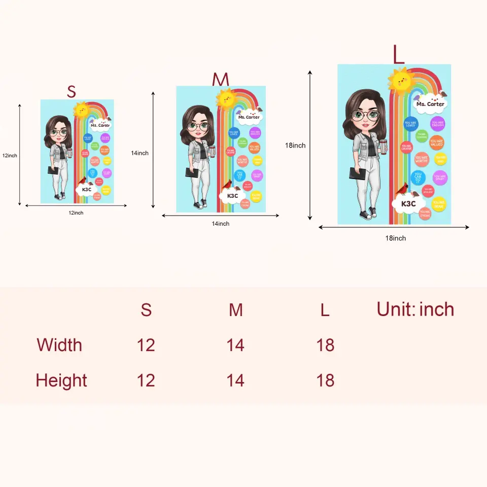 Personalized Custom Door Sign - Teacher's Day, Appreciation Gift For Teacher - Students In My Class