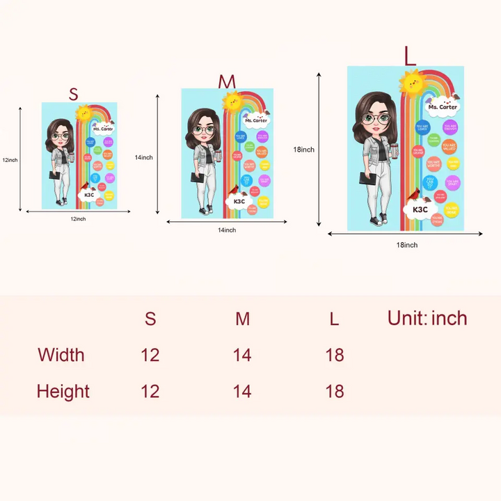 Personalized Custom Door Sign - Teacher's Day, Appreciation Gift For Teacher - Students In My Class