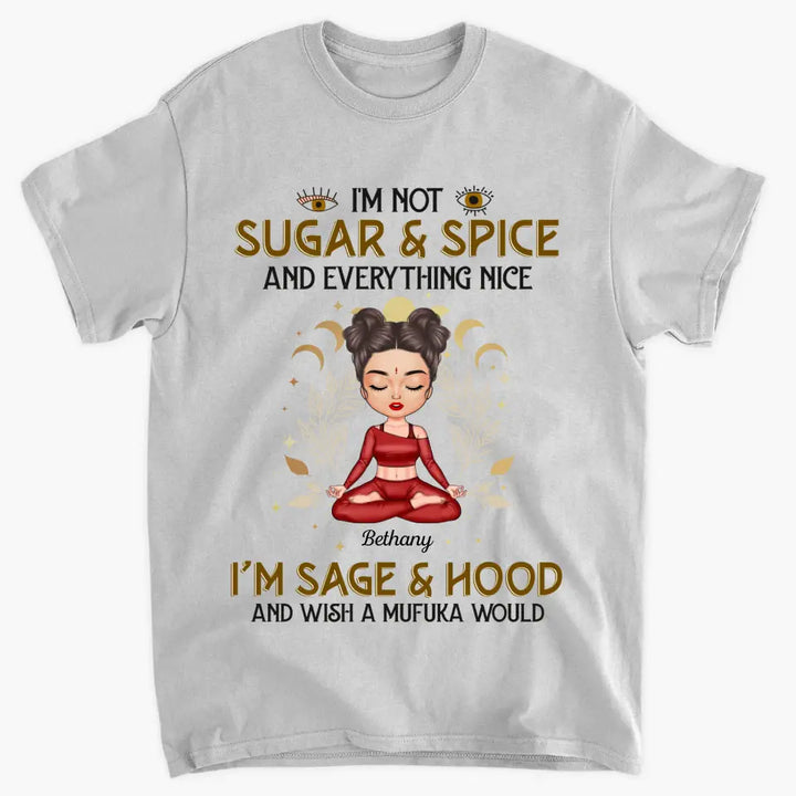 Personalized Custom T-shirt - Birthday Gift For Yoga Lover - I'm Not Sugar & Spice V2
