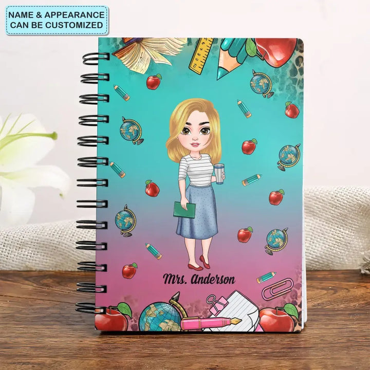 Personalized Custom Spiral Journal - Teacher's Day,  Appreciation Gift For Teacher - Y’All Gonna Learn Today