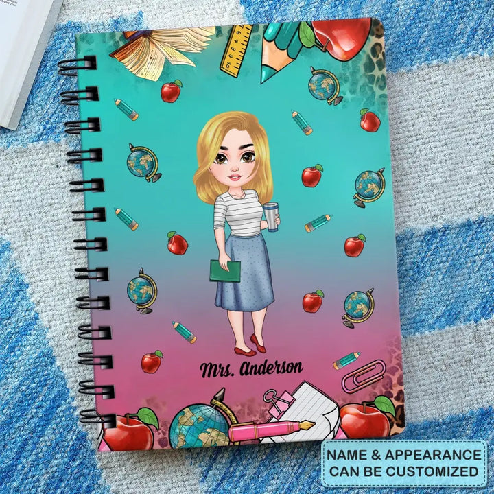 Personalized Custom Spiral Journal - Teacher's Day,  Appreciation Gift For Teacher - Y’All Gonna Learn Today