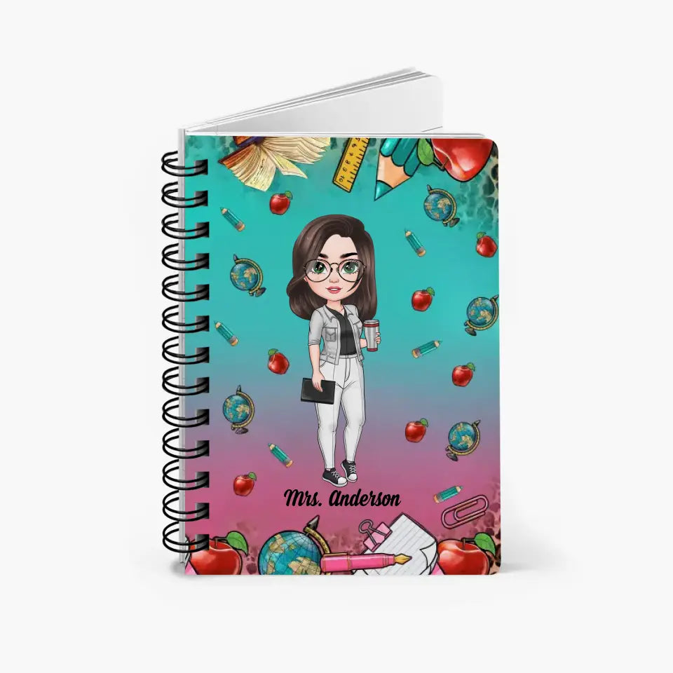 Personalized Custom Spiral Journal - Teacher's Day,  Appreciation Gift For Teacher - Y’All Gonna Learn Today