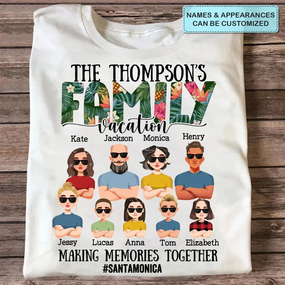 Personalized Custom T-shirt - Mother's Day, Father's Day, Birthday Gift For Family Member, Mom, Dad - Family Vacation Summer Vibe