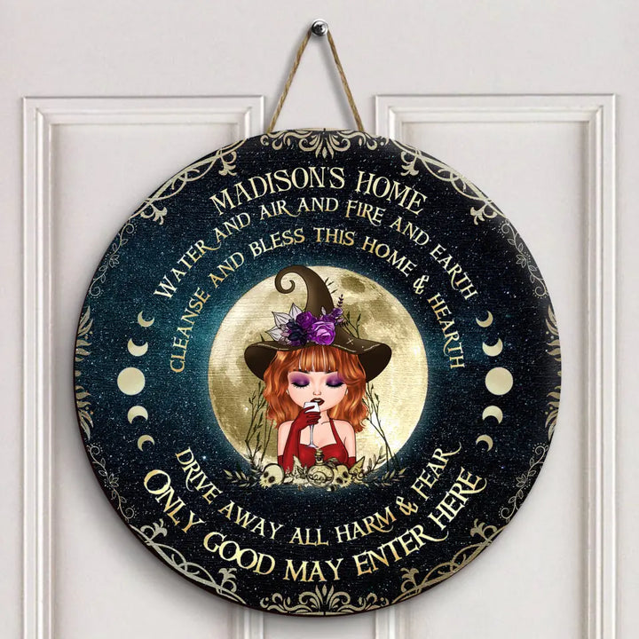 Personalized Custom Door Sign - Gift For Wiccan - Halloween Wiccan