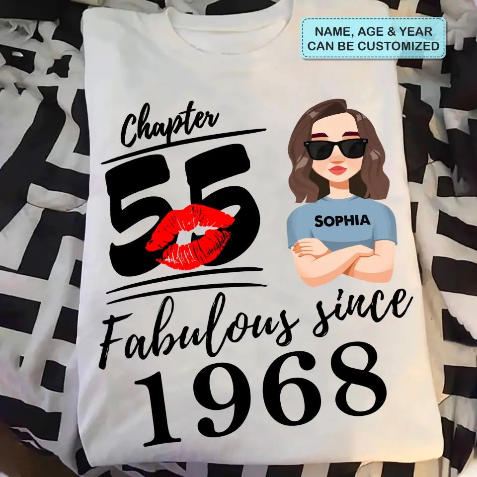 Personalized Custom T-shirt - Mother's Day Gift For Mom, Grandma - Fabulous Since