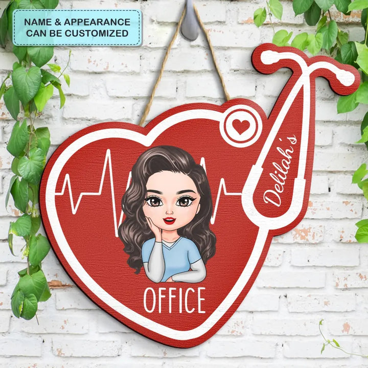 Personalized Custom Door Sign - Nurse's Day, Appreciation Gift For Nurse - Welcome To My Office