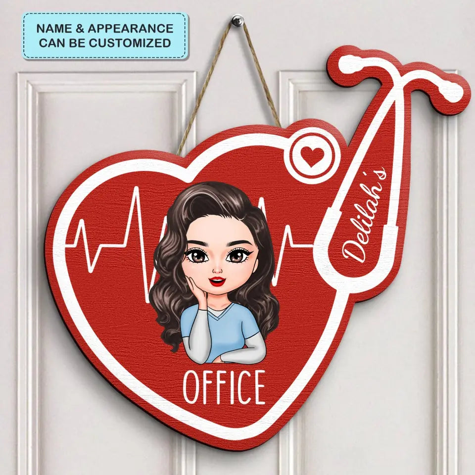 Personalized Custom Door Sign - Nurse's Day, Appreciation Gift For Nurse - Welcome To My Office