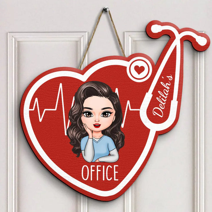 Personalized Custom Door Sign - Nurse's Day, Appreciation Gift For Nurse - Welcome To My Office