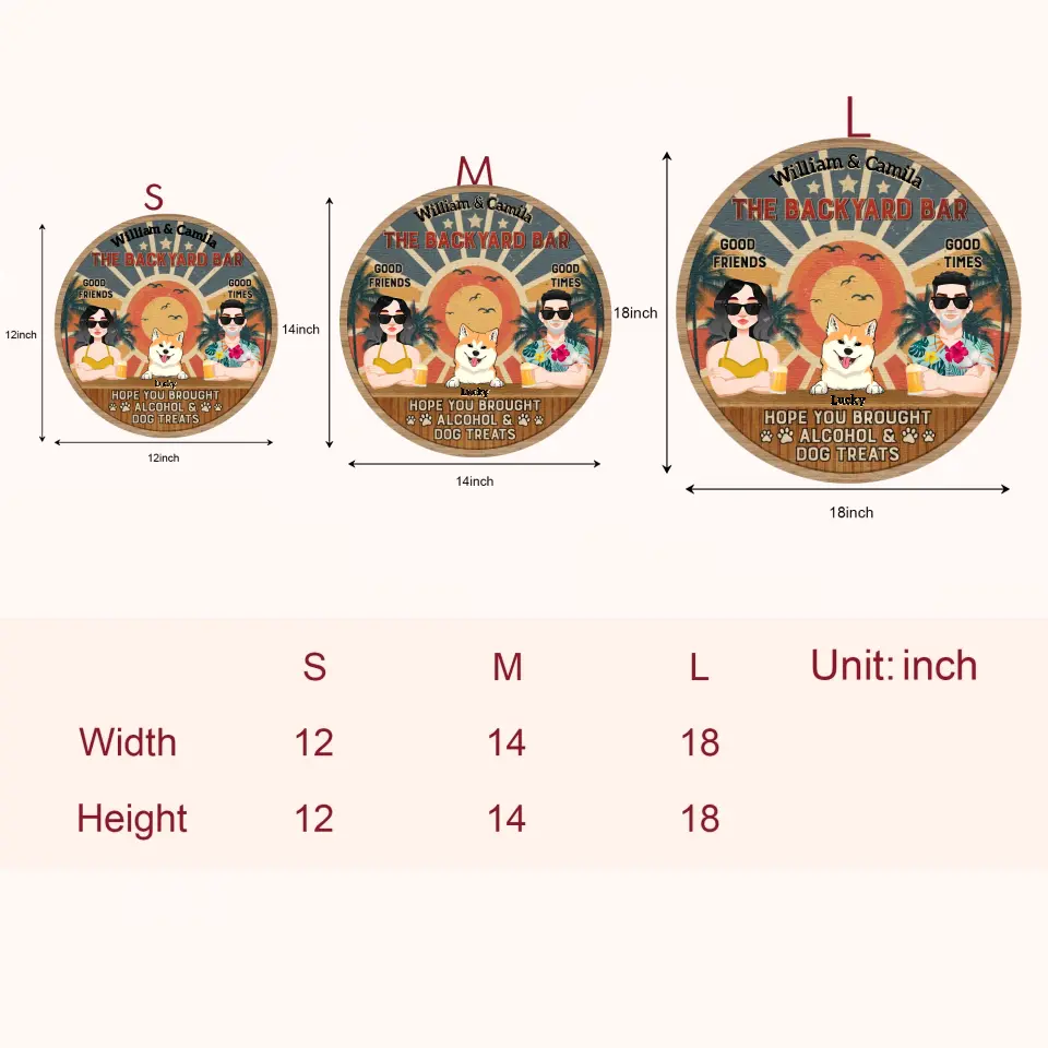 Personalized Custom Door sign - Welcoming Gift For Family, Dog Lover - Hope You Brought Alcoho & Dog Treats