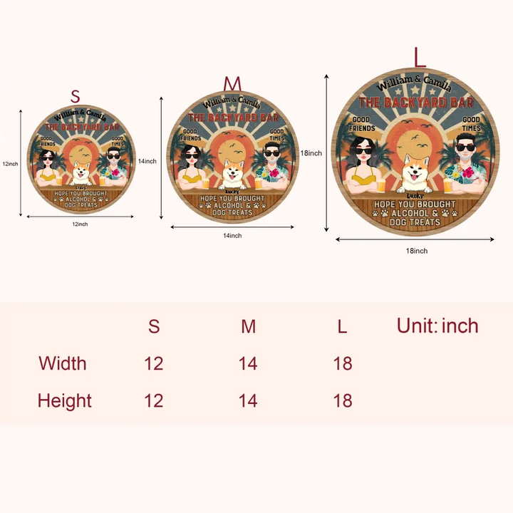 Personalized Custom Door sign - Welcoming Gift For Family, Dog Lover - Hope You Brought Alcoho & Dog Treats