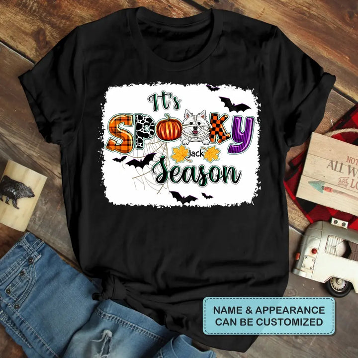Personalized Custom T-shirt - Halloween Gift For Dog Love, Dog Dad, Dog Mom, Dog Owner - It's Spooky Season
