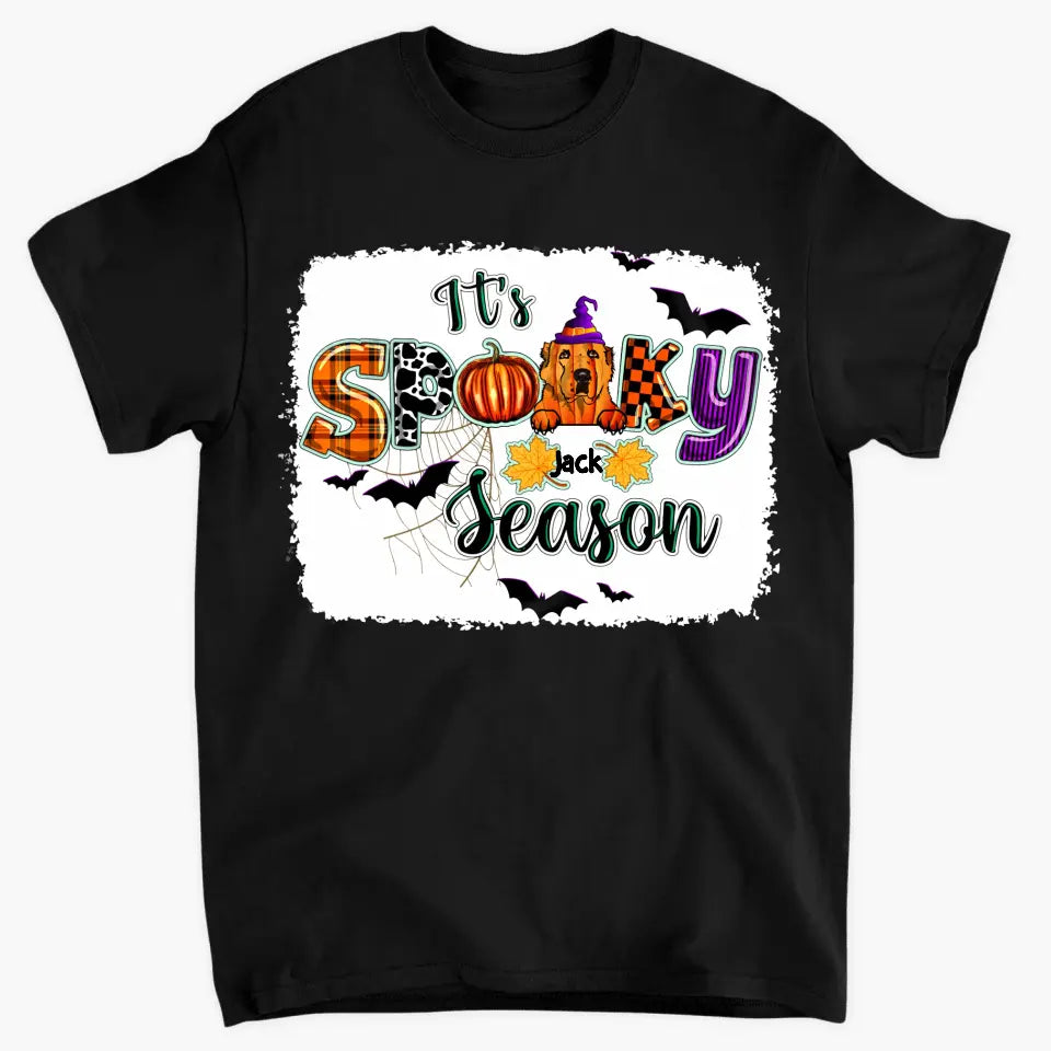 Personalized Custom T-shirt - Halloween Gift For Dog Love, Dog Dad, Dog Mom, Dog Owner - It's Spooky Season