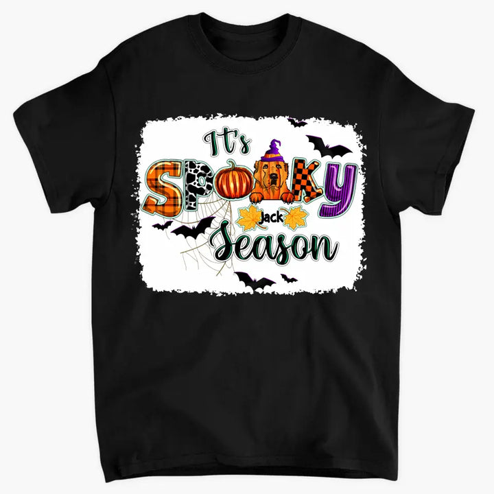 Personalized Custom T-shirt - Halloween Gift For Dog Love, Dog Dad, Dog Mom, Dog Owner - It's Spooky Season