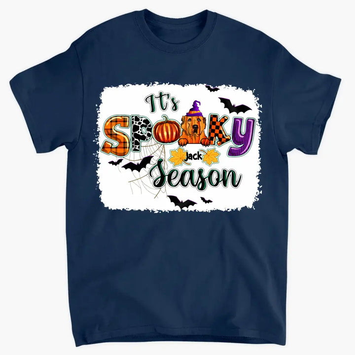 Personalized Custom T-shirt - Halloween Gift For Dog Love, Dog Dad, Dog Mom, Dog Owner - It's Spooky Season