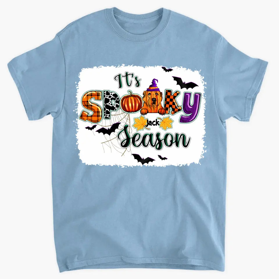 Personalized Custom T-shirt - Halloween Gift For Dog Love, Dog Dad, Dog Mom, Dog Owner - It's Spooky Season