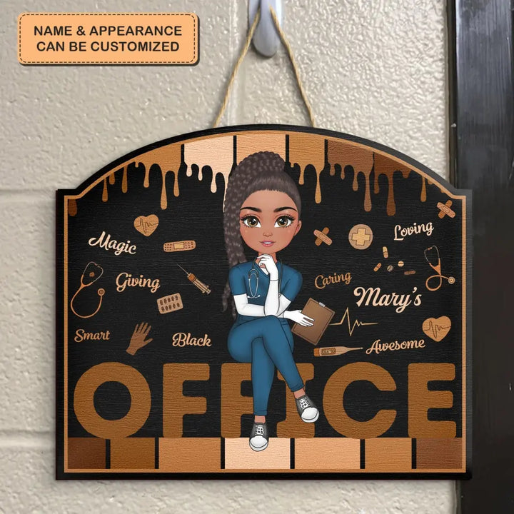 Personalized Custom Door Sign - Nurse's Day, Appreciation Gift For Nurse - Nurse Life Magic Office