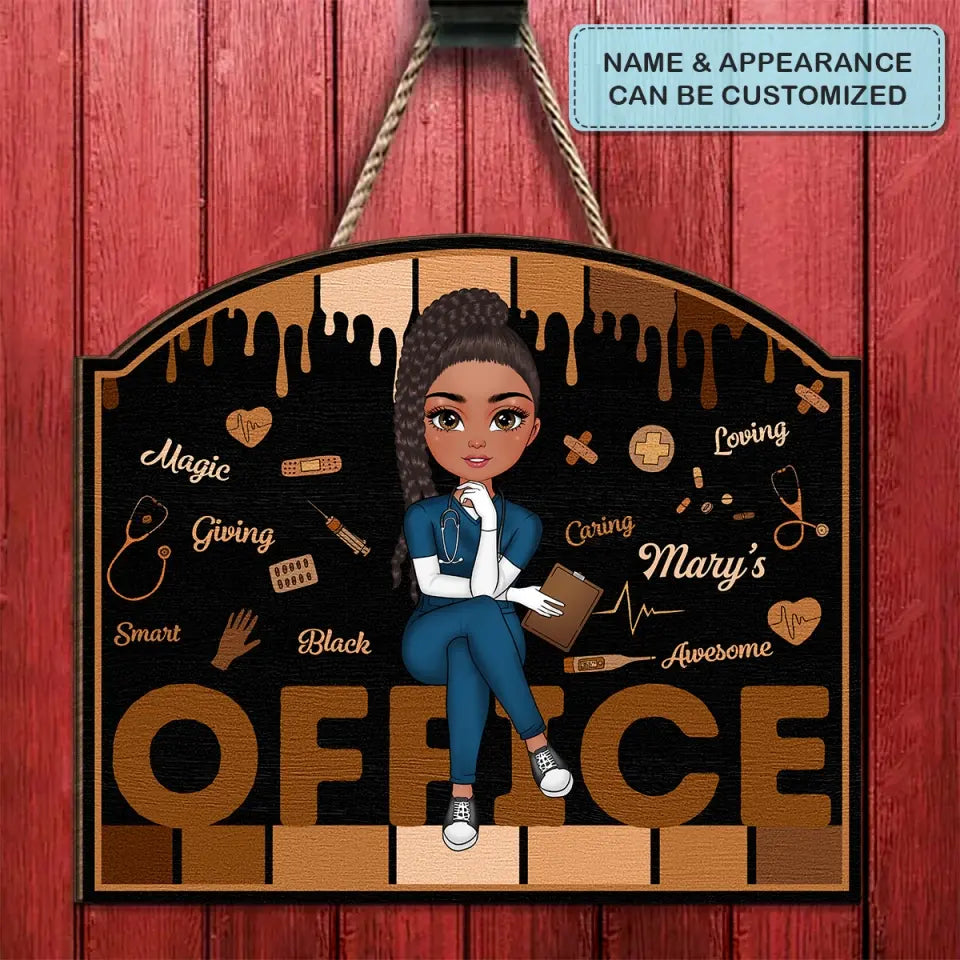 Personalized Custom Door Sign - Nurse's Day, Appreciation Gift For Nurse - Nurse Life Magic Office