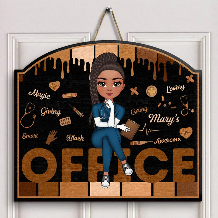 Personalized Custom Door Sign - Nurse's Day, Appreciation Gift For Nurse - Nurse Life Magic Office