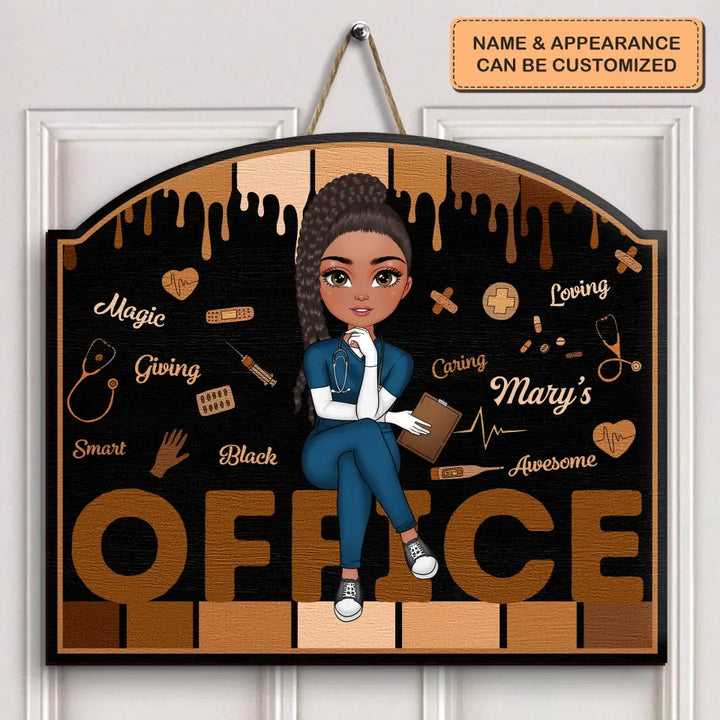 Personalized Custom Door Sign - Nurse's Day, Appreciation Gift For Nurse - Nurse Life Magic Office