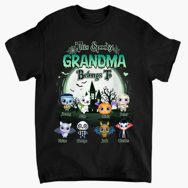 Personalized Custom T-shirt - Halloween Gift For Mom, Grandma - This Spooky Grandma Belongs To