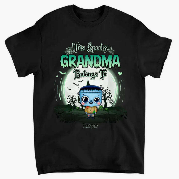 Personalized Custom T-shirt - Halloween Gift For Mom, Grandma - This Spooky Grandma Belongs To
