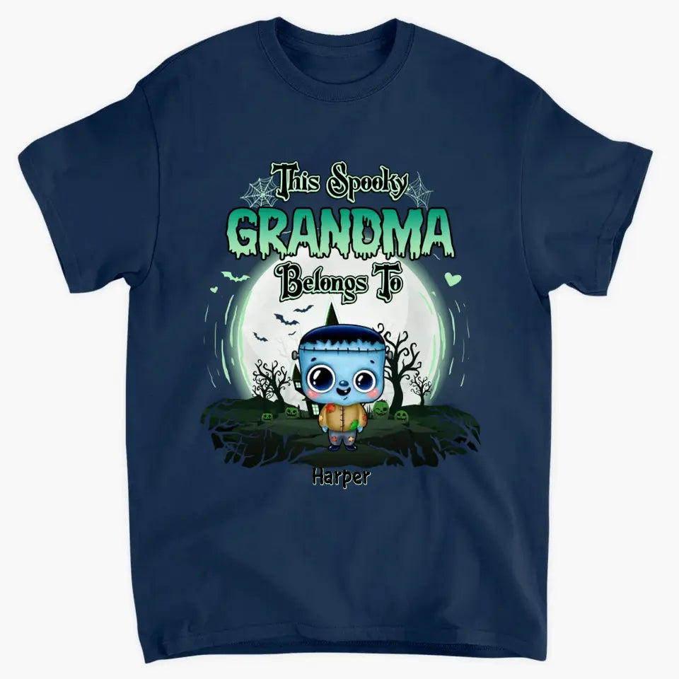 Personalized Custom T-shirt - Halloween Gift For Mom, Grandma - This Spooky Grandma Belongs To