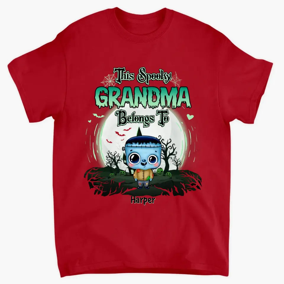 Personalized Custom T-shirt - Halloween Gift For Mom, Grandma - This Spooky Grandma Belongs To