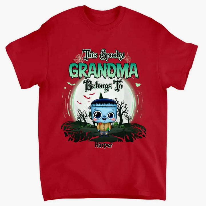 Personalized Custom T-shirt - Halloween Gift For Mom, Grandma - This Spooky Grandma Belongs To
