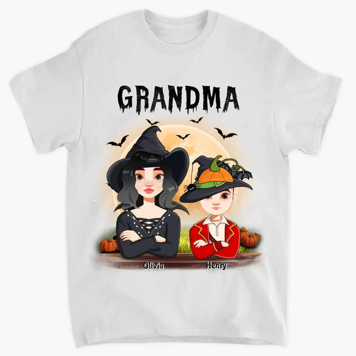 Personalized Custom T-shirt - Halloween Gift For Mom, Grandma - Grandkids Halloween