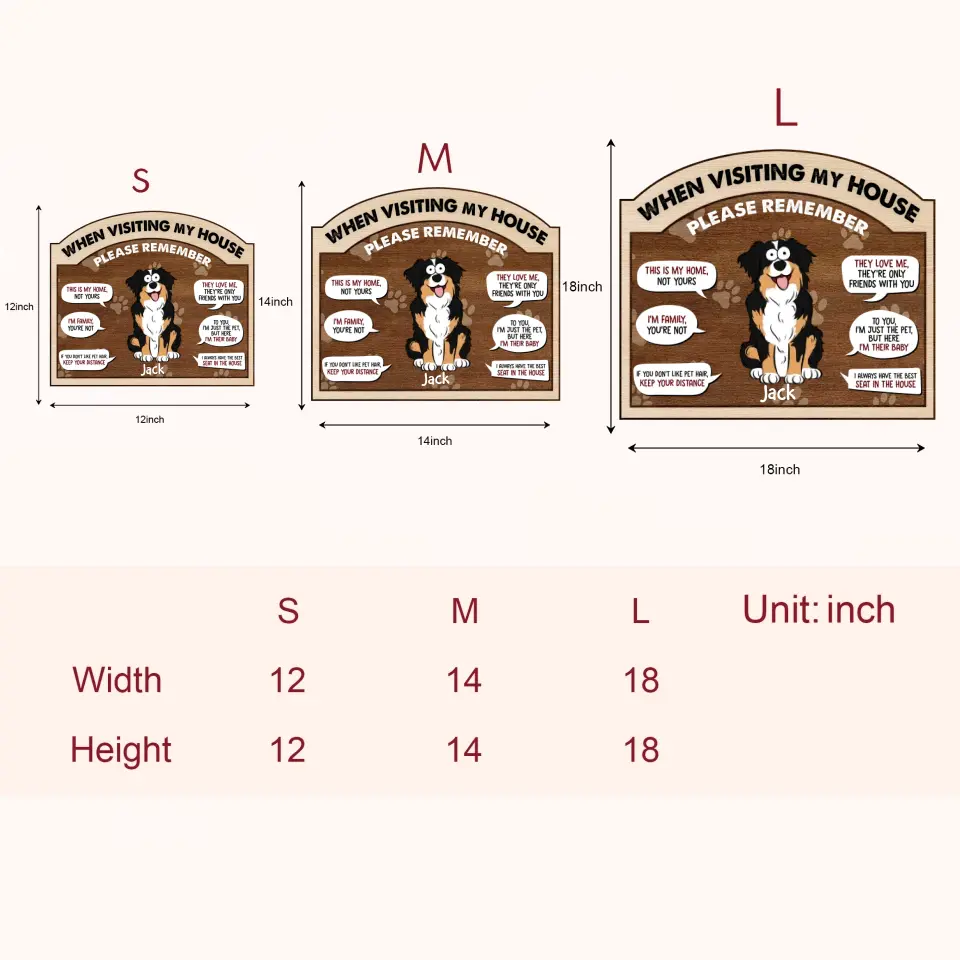 Personalized Custom Door Sign - Welcoming Gift For Dog Lover, Cat Lover, Dog Mom, Cat Mom, Dog Dad, Cat Dad, Pet Lover, Pet Owner - When You Visiting My House Please Remember