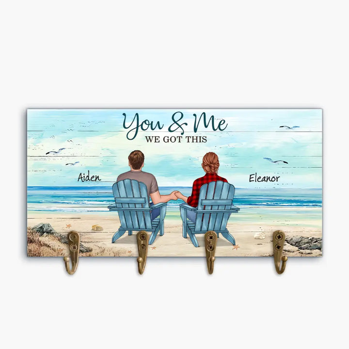 Personalized Custom Key Holder - Pride Month, LGBT, Anniversary Gift For Couple - You & Me We Got This