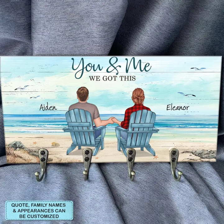 Personalized Custom Key Holder - Pride Month, LGBT, Anniversary Gift For Couple - You & Me We Got This