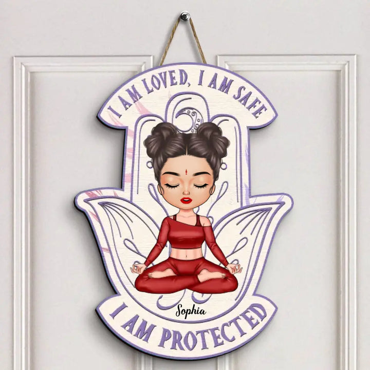 Personalized Custom Door Sign - Home Decor Gift For Yoga Lover - Please Mindful Of The Energy You Bring Into This Place V3