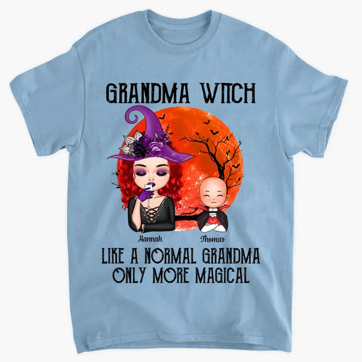 Personalized Custom T-shirt - Halloween Gift For Mom, Grandma - Grandma Witch