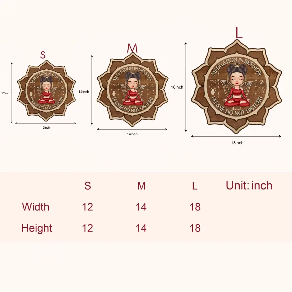 Personalized Custom Door Sign - Home Decor Gift For Yoga Lover - Please Mindful Of The Energy You Bring Into This Place V2 Floral