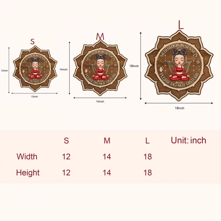 Personalized Custom Door Sign - Home Decor Gift For Yoga Lover - Please Mindful Of The Energy You Bring Into This Place V2 Floral