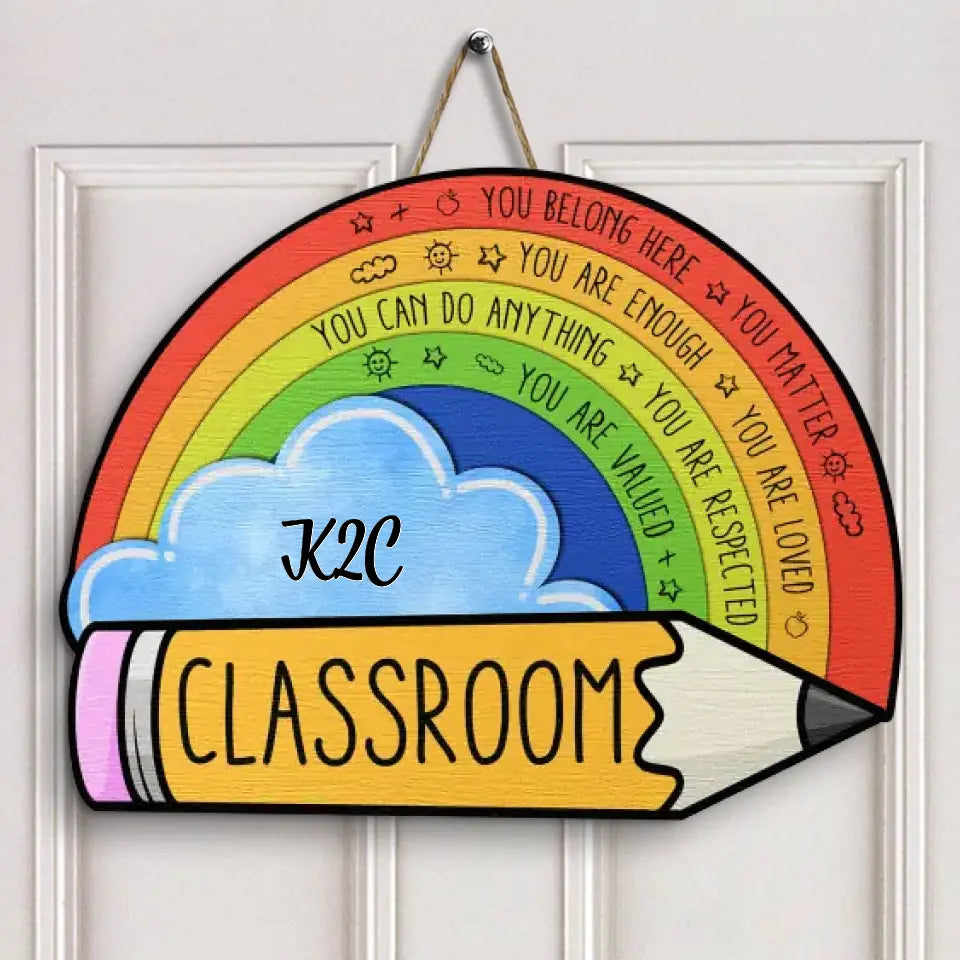 Personalized Custom Door Sign - Welcoming, Birthday, Teacher's Day Gift For Teacher - In My Class