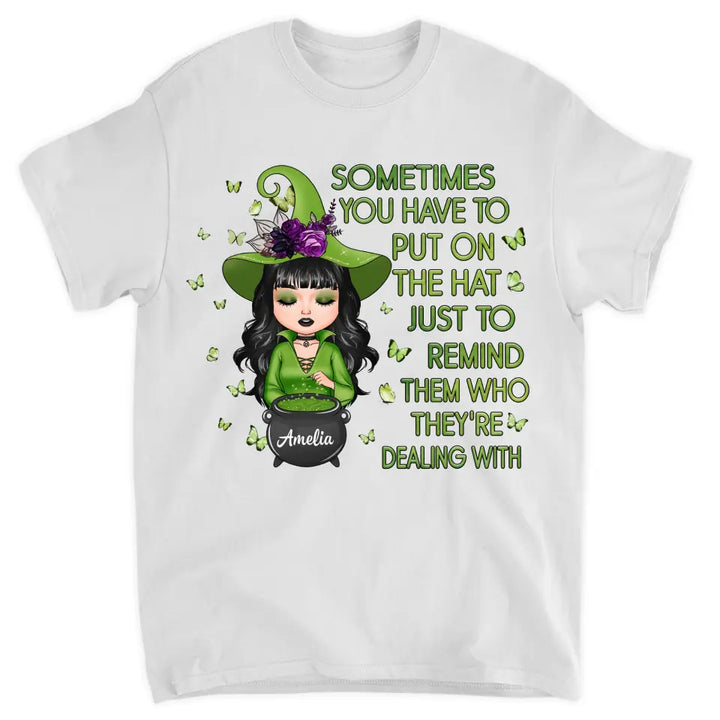 Personalized Custom T-shirt - Halloween Gift For Wiccan - I Am The Storm